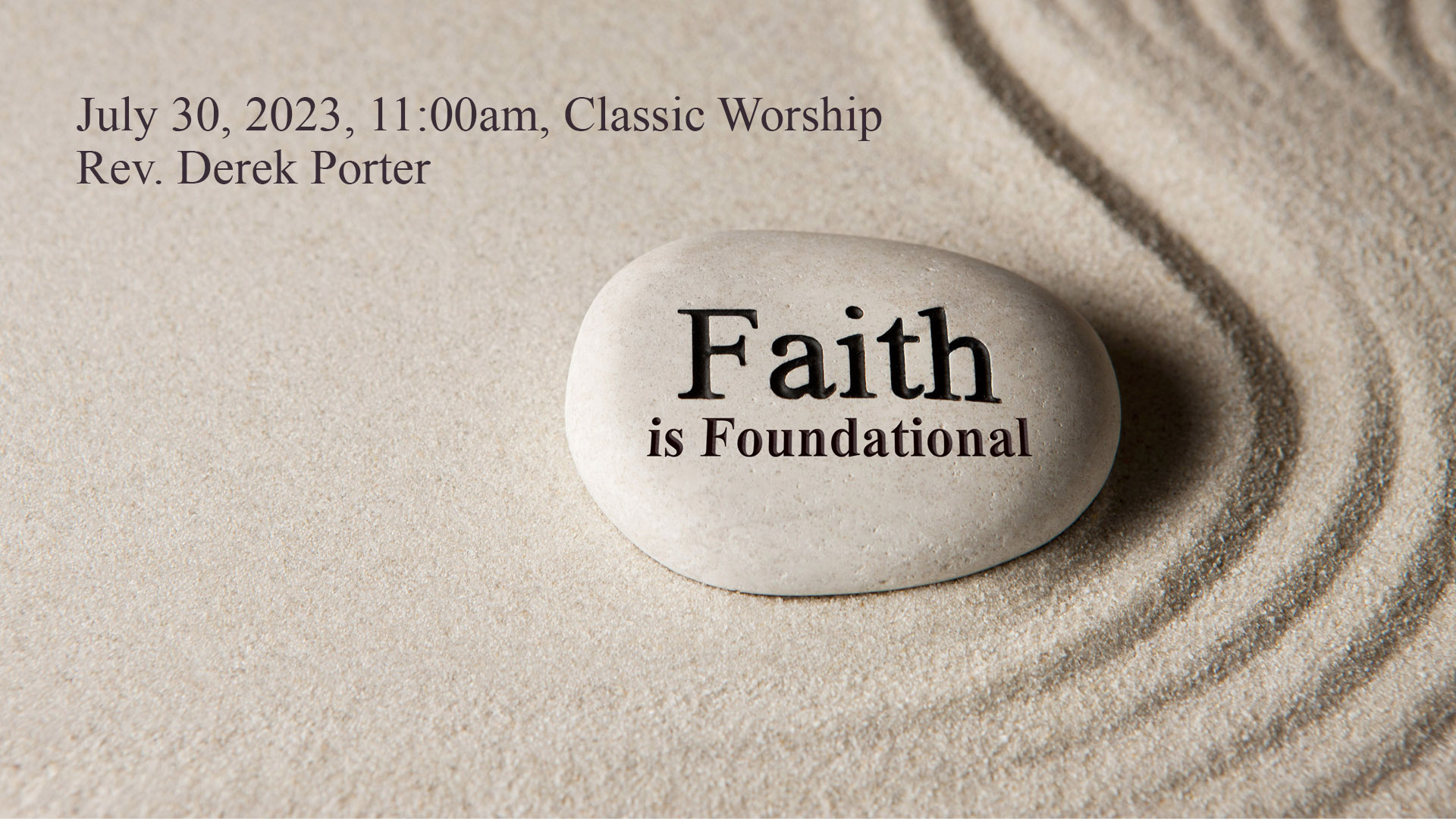 Faith is Foundational