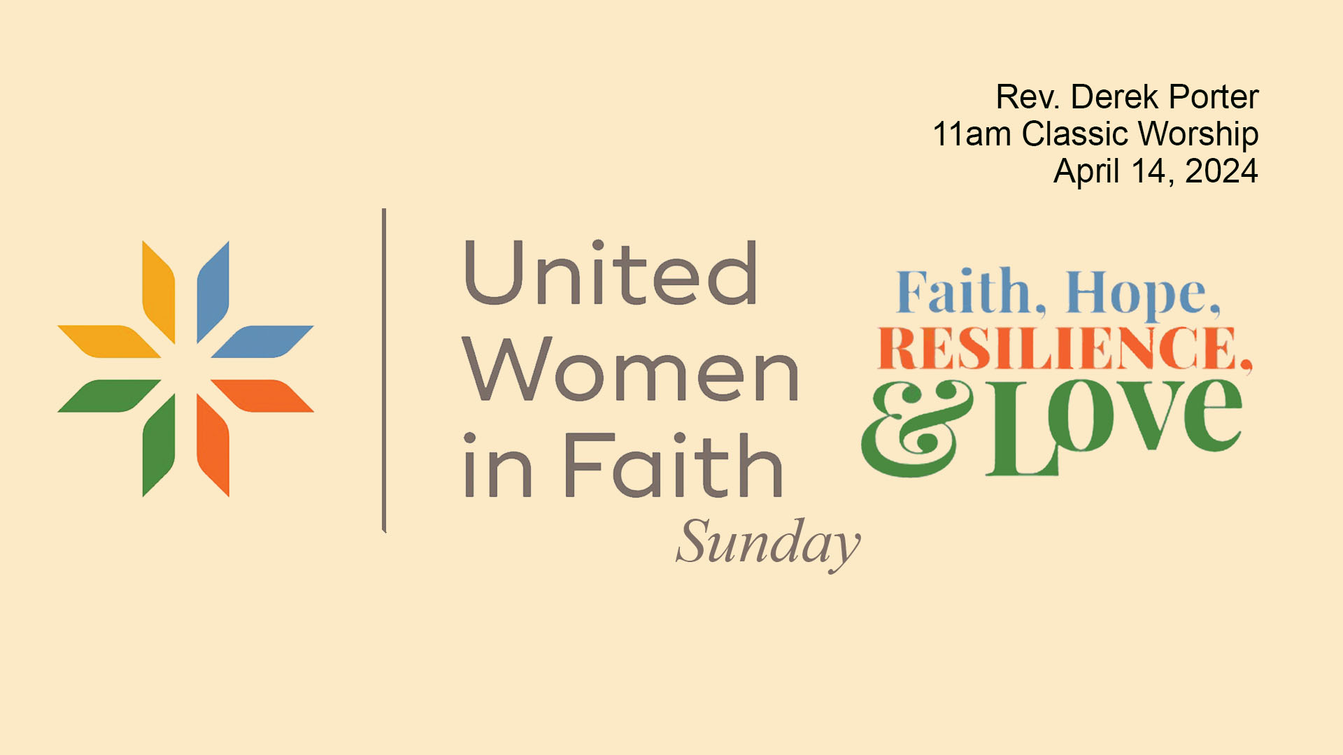 The Boy Returns (United Women in Faith Sunday)